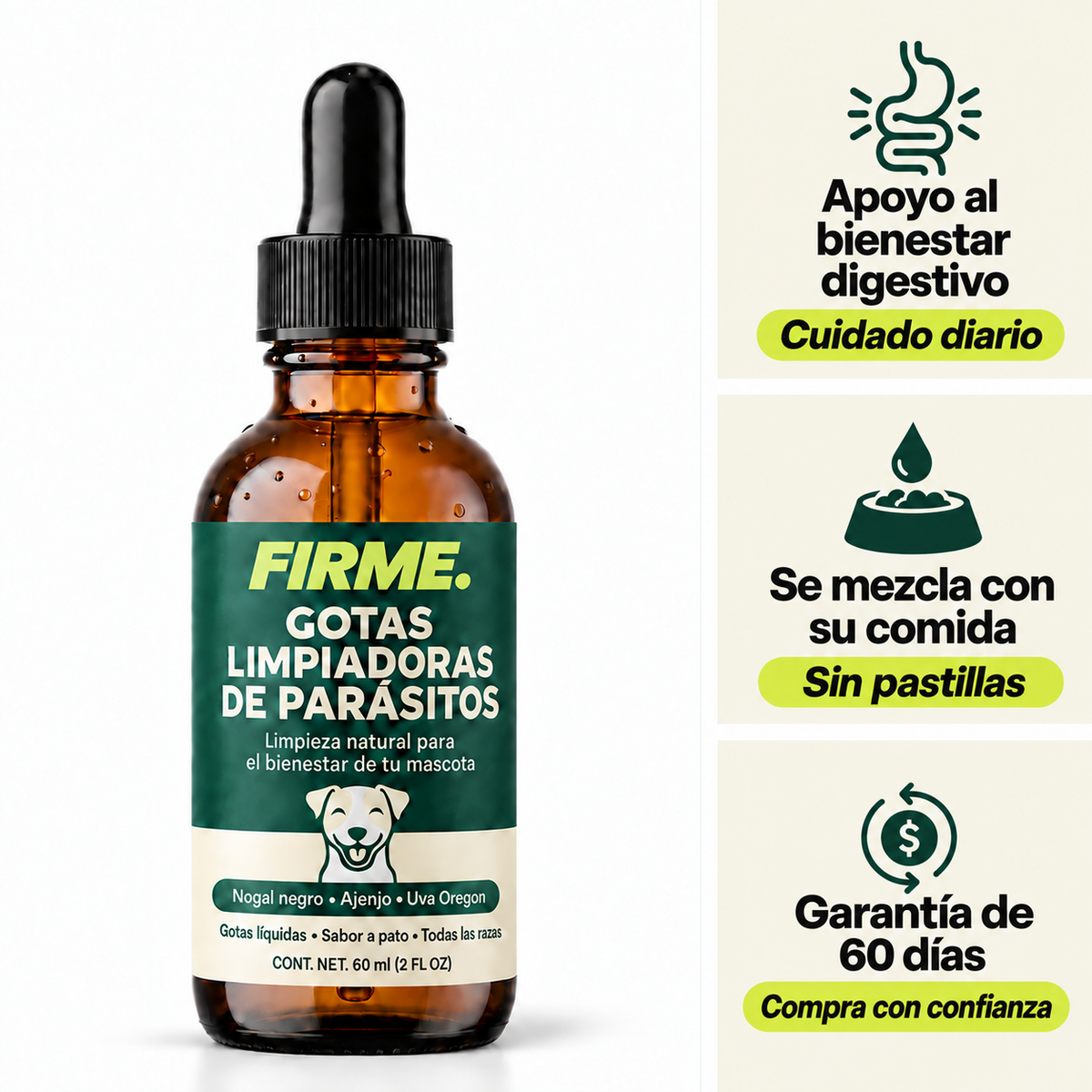Los síntomas mejoraron en 2 semanas