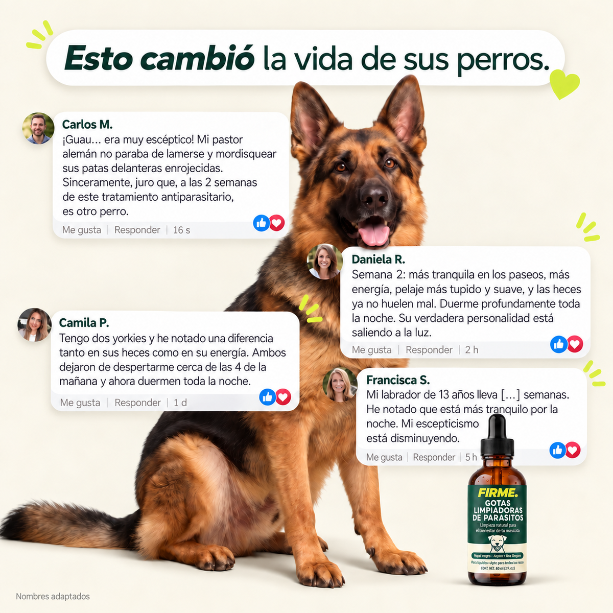 Los síntomas mejoraron en 2 semanas